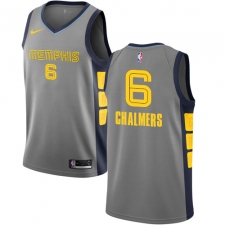 Men's Nike Memphis Grizzlies #6 Mario Chalmers Swingman Gray NBA Jersey - City Edition