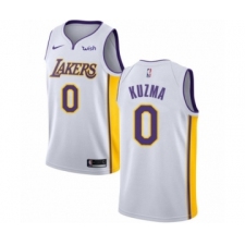 Men's Los Angeles Lakers #0 Kyle Kuzma Authentic White Basketball Jersey - Association Edition
