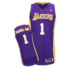 Youth Adidas Los Angeles Lakers #1 Kentavious Caldwell-Pope Authentic Purple Road NBA Jersey