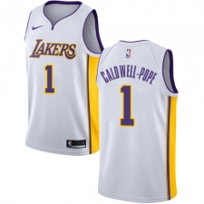 Youth Nike Los Angeles Lakers #1 Kentavious Caldwell-Pope Swingman White NBA Jersey - Association Edition