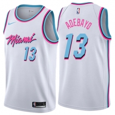 Men's Nike Miami Heat #13 Edrice Adebayo Authentic White NBA Jersey - City Edition