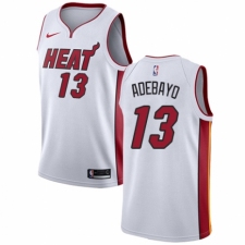 Women's Nike Miami Heat #13 Edrice Adebayo Authentic NBA Jersey - Association Edition