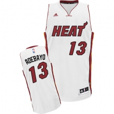 Youth Adidas Miami Heat #13 Edrice Adebayo Swingman White Home NBA Jersey