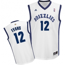 Women's Adidas Memphis Grizzlies #12 Tyreke Evans Swingman White Home NBA Jersey