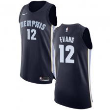 Women's Nike Memphis Grizzlies #12 Tyreke Evans Authentic Navy Blue Road NBA Jersey - Icon Edition