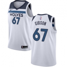 Men's Nike Minnesota Timberwolves #67 Taj Gibson Authentic White NBA Jersey - Association Edition