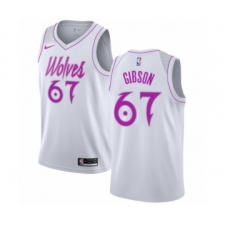 Women's Nike Minnesota Timberwolves #67 Taj Gibson White Swingman Jersey - Earned Edition