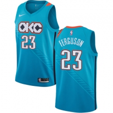 Women's Nike Oklahoma City Thunder #23 Terrance Ferguson Swingman Turquoise NBA Jersey - City Edition