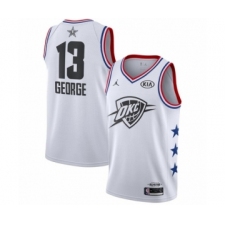 Women's Jordan Oklahoma City Thunder #13 Paul George Swingman White 2019 All-Star Game Basketball Jersey