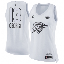 Women's Nike Jordan Oklahoma City Thunder #13 Paul George Swingman White 2018 All-Star Game NBA Jersey