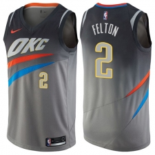 Men's Nike Oklahoma City Thunder #2 Raymond Felton Swingman Gray NBA Jersey - City Edition
