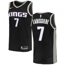 Youth Nike Sacramento Kings #7 Skal Labissiere Authentic Black NBA Jersey Statement Edition