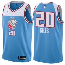 Men's Nike Sacramento Kings #20 Harry Giles Authentic Blue NBA Jersey - City Edition