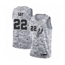 Men's San Antonio Spurs #22 Rudy Gay White Swingman Jersey - Earned Edition