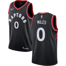 Men's Nike Toronto Raptors #0 C.J. Miles Authentic Black Alternate NBA Jersey Statement Edition