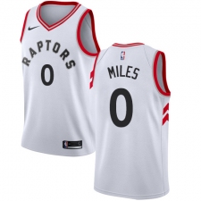 Men's Nike Toronto Raptors #0 C.J. Miles Authentic White NBA Jersey - Association Edition