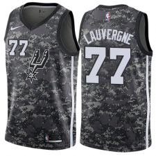 Men's Nike San Antonio Spurs #77 Joffrey Lauvergne Authentic Camo NBA Jersey - City Edition