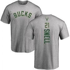 NBA Nike Milwaukee Bucks #21 Tony Snell Ash Backer T-Shirt