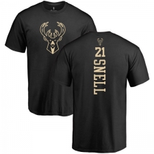 NBA Nike Milwaukee Bucks #21 Tony Snell Black One Color Backer T-Shirt