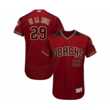 Men's Arizona Diamondbacks #29 Jorge De La Rosa Red Alternate Authentic Collection Flex Base Baseball Jersey