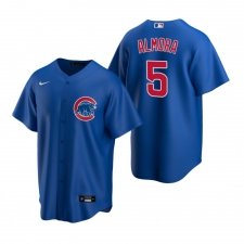 Men's Nike Chicago Cubs #5 Albert Almora Jr Royal Alternate Stitched Baseball Jersey