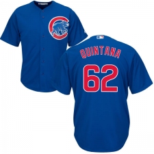 Men's Majestic Chicago Cubs #62 Jose Quintana Replica Royal Blue Alternate Cool Base MLB Jersey