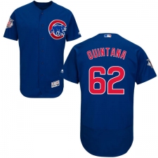 Men's Majestic Chicago Cubs #62 Jose Quintana Royal Blue Alternate Flexbase Authentic Collection MLB Jersey