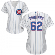 Women's Majestic Chicago Cubs #62 Jose Quintana Authentic White Home Cool Base MLB Jersey