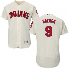 Men's Majestic Cleveland Indians #9 Carlos Baerga Cream Flexbase Authentic Collection MLB Jersey