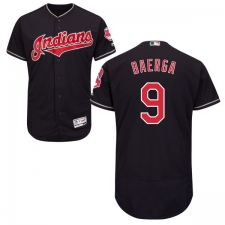 Men's Majestic Cleveland Indians #9 Carlos Baerga Navy Blue Flexbase Authentic Collection MLB Jersey