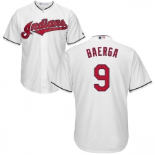 Youth Majestic Cleveland Indians #9 Carlos Baerga Authentic White Home Cool Base MLB Jersey