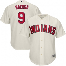 Youth Majestic Cleveland Indians #9 Carlos Baerga Replica Cream Alternate 2 Cool Base MLB Jersey