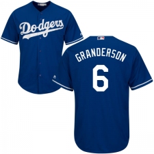 Youth Majestic Los Angeles Dodgers #6 Curtis Granderson Replica Royal Blue Alternate Cool Base MLB Jersey