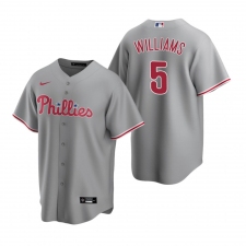 Men's Nike Philadelphia Phillies #5 Nick Williams Gray Road Stitched Baseball Jersey