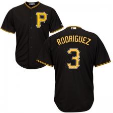 Youth Majestic Pittsburgh Pirates #3 Sean Rodriguez Authentic Black Alternate Cool Base MLB Jersey