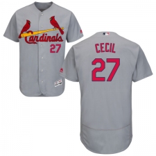 Men's Majestic St. Louis Cardinals #27 Brett Cecil Grey Flexbase Authentic Collection MLB Jersey