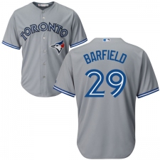 Men's Majestic Toronto Blue Jays #29 Jesse Barfield Replica Grey Road MLB Jersey