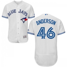 Men's Majestic Toronto Blue Jays #46 Brett Anderson White Flexbase Authentic Collection MLB Jersey