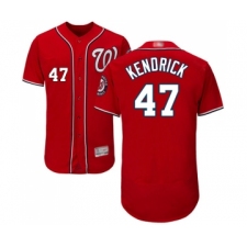 Men's Washington Nationals #47 Howie Kendrick Red Alternate Flex Base Authentic Collection Baseball Jersey