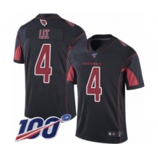Men's Arizona Cardinals #4 Andy Lee Limited Black Rush Vapor Untouchable 100th Season Football Jersey