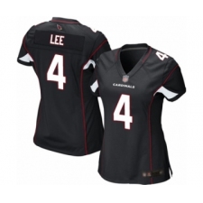 Women's Arizona Cardinals #4 Andy Lee Game Black Alternate Football Jersey