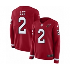 Women's Nike Arizona Cardinals #2 Andy Lee Limited Red Therma Long Sleeve NFL Jersey