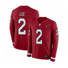 Youth Nike Arizona Cardinals #2 Andy Lee Limited Red Therma Long Sleeve NFL Jersey