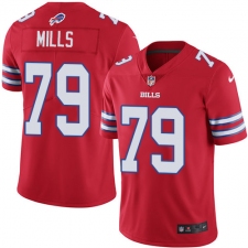 Men's Nike Buffalo Bills #79 Jordan Mills Elite Red Rush Vapor Untouchable NFL Jersey