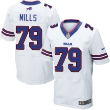Men's Nike Buffalo Bills #79 Jordan Mills Elite White NFL Jersey