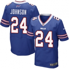 Men's Nike Buffalo Bills #24 Leonard Johnson Elite Royal Blue Team Color NFL Jersey