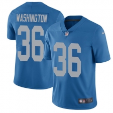 Men's Nike Detroit Lions #36 Dwayne Washington Blue Alternate Vapor Untouchable Limited Player NFL Jersey