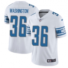Men's Nike Detroit Lions #36 Dwayne Washington White Vapor Untouchable Limited Player NFL Jersey