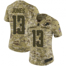Women's Nike Detroit Lions #13 T.J. Jones Limited Camo 2018 Salute to Service NFL Jersey