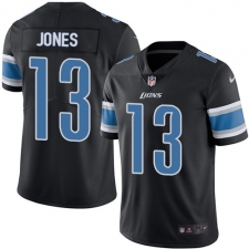 Youth Nike Detroit Lions #13 T.J. Jones Limited Black Rush Vapor Untouchable NFL Jersey